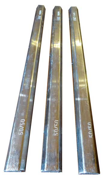 50 pounds MZ0601 50 AIM Lead Tin Alloy 50/50 Solder Bar 13.5" USA Sale Only 