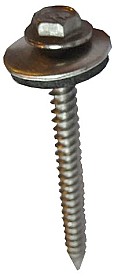 Screws for roofing applications and for snow guards.
