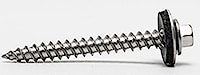 #12 ReGrip™ Screws - 300 Series Stainless Steel with 5/8" OD Bonded Washer 