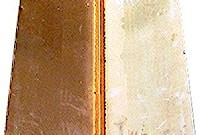 Berger 18" 16-ounce copper W valley flashing (with an inverted V groove) sold at the Slate Roof W...