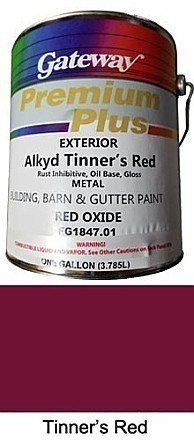 Paint for Roofers - Tinners Red - 4 Gallon Case sold at the Slate Roof Warehouse.