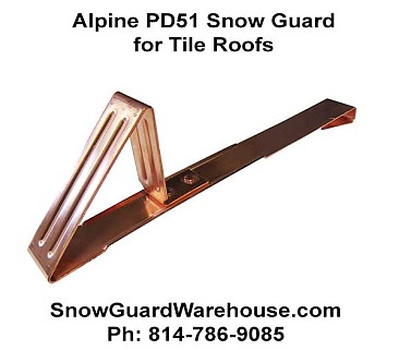 PD51 Snow Guard for Tile Roofs