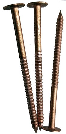 Copper Ring-Shank Roof Nails
