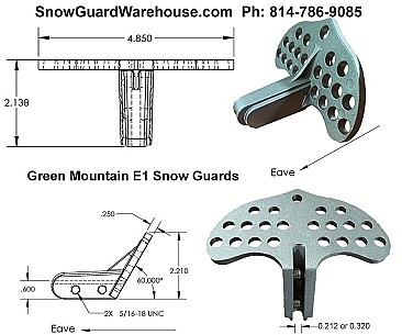 Green Mountain E1 Snow Guards