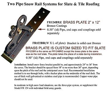 Fitrite 122BR 2-Pipe Snow Rail Brackets