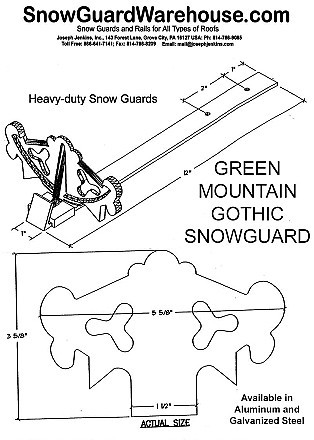 Green Mountain Gothic Aluminum Ornamental Snow Guard