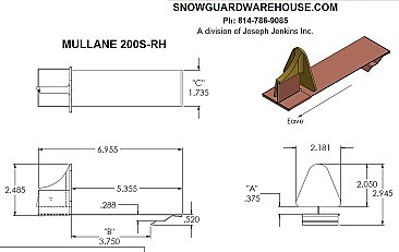 Mullane 200S-RH snowguard