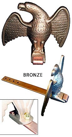Sieger Eagle Snow Guard in Bronze, Aluminum, or Galvanized Iron