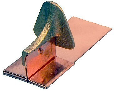 Mullane 100CPSM bronze snow guard for soldering to flat metal roofs